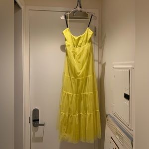 Anthropologie Maeve lime green maxi sundress.